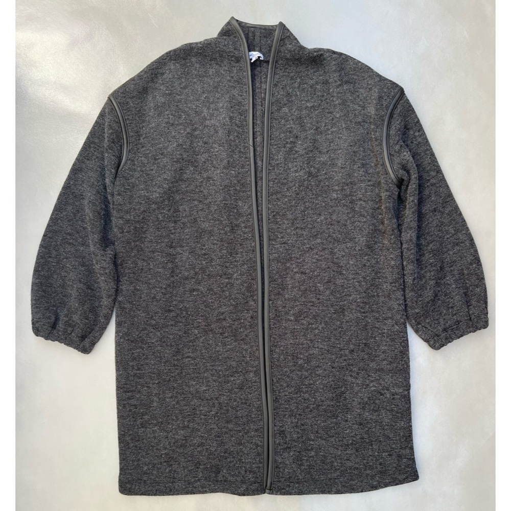 Splendid Faux Leather Trim Cardigan - Picture 4 of 7